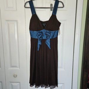 EN FOCUS Studio Dress, Size 14, Brown and Blue
